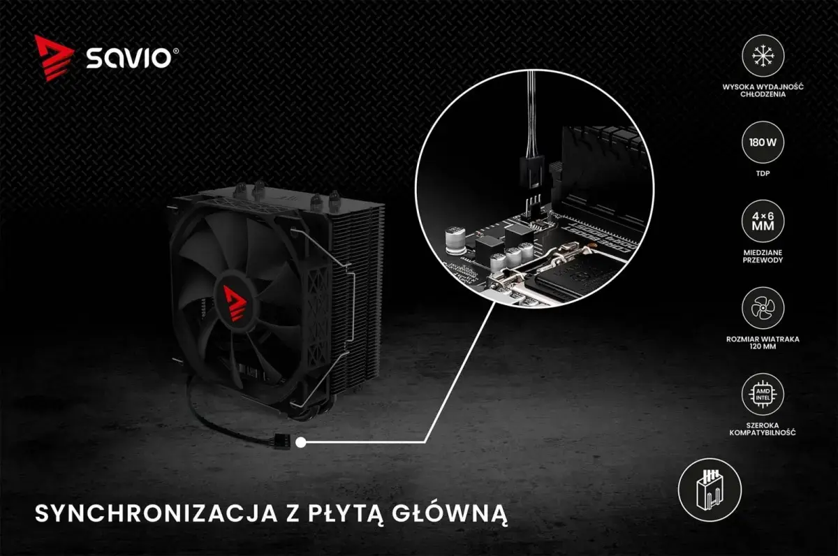 SAVIO Vortex X2 Black CPU gaisa dzesētājs Photo 23