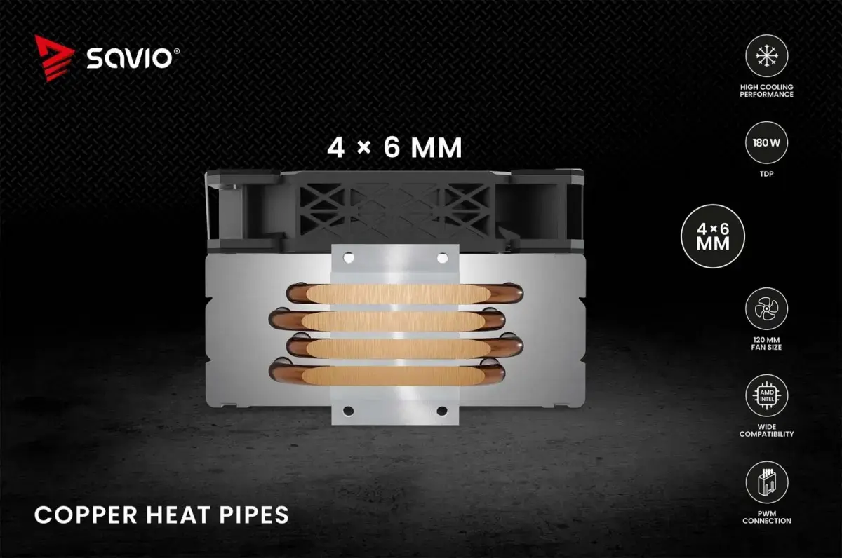 SAVIO Vortex X2 Black CPU gaisa dzesētājs Photo 25