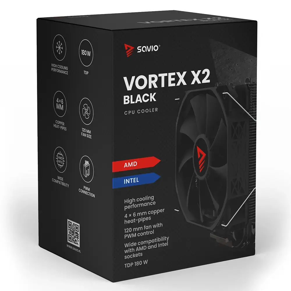 SAVIO Vortex X2 Black — воздушный кулер Photo 12