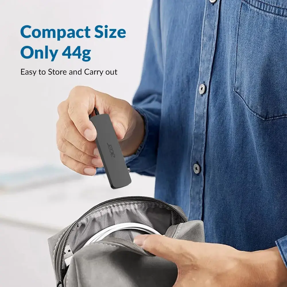Acer 5in1 Type-C adapteris USB 3.2 Gen 1 Type-C sudraba Photo 7