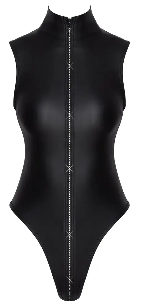 Bodijs Cottelli Collection L Rhinestone Zip Black Photo 5