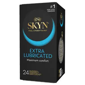 Condoms SKYN Extra Lubricated 24 pcs — sensoprene, extra lubricant, nominal width 53 mm