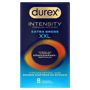 Condoms Durex Intensity Extra Large — nitrile, nominal width 61 mm, 8 pcs