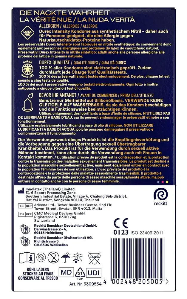Condoms Durex Intensity Extra Large — 8 pcs Photo 6