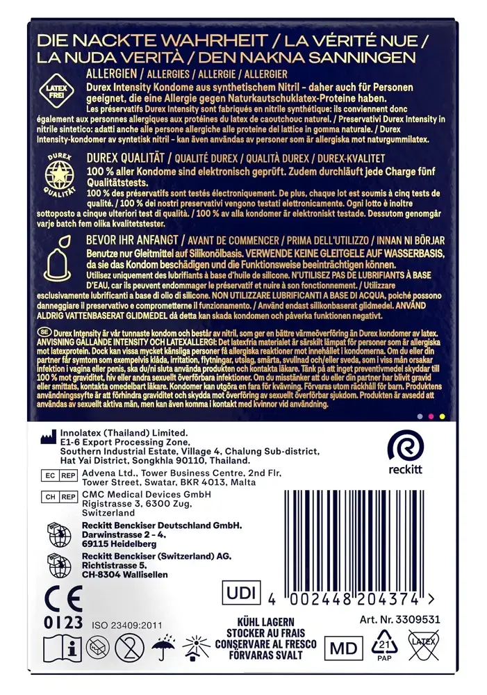 Condoms Durex Intensity — nitrile ultra-thin, 20 pcs Photo 6