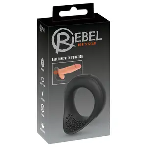 Вибрирующее кольцо для мошонки Rebel 54055640000 — силиконовое эрекционное кольцо с вибрацией, USB, влагозащита, 10 режимов, внутр. Ø 4 см