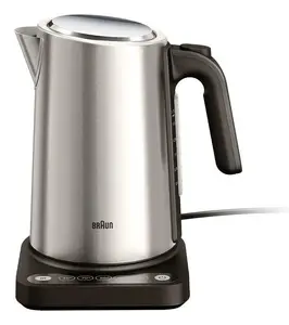 Braun WK 5205 BK Electric Kettle 1.7 L 2200 W Black Stainless Steel with Adjustable Thermostat and Water Level Indicator