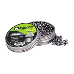 Gun pellets RANGER PRORO.45.500.S — 4.5 mm diabolo sharp point, 500 pcs, aluminum dispenser