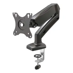 Monitor mount Deltaco ARM-534 for 13–27" screens, clamp/bolt-through, VESA 75x75–100x100, max 6.5 kg, black