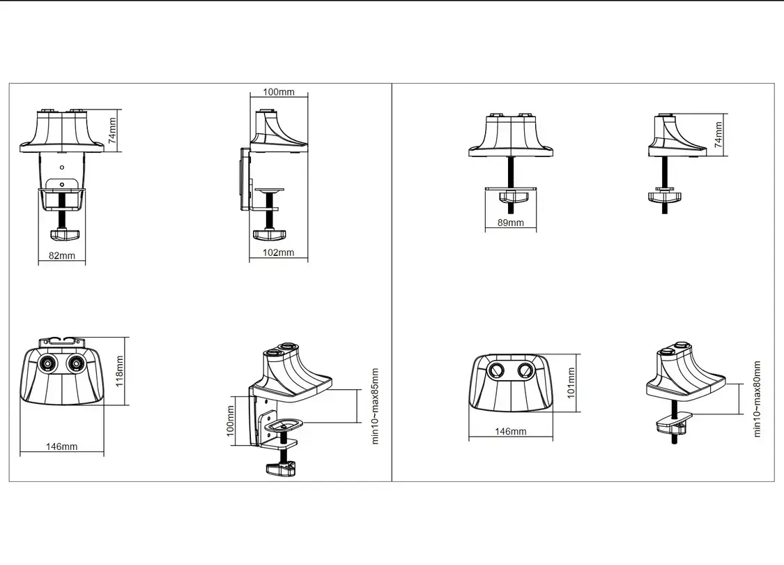 Multibrackets M Deskmount Gas Spring Dual galda stiprinājums Photo 17