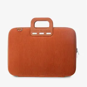 Laptop Sleeve Bombata Velluto for 15.6"–16" laptops, terracotta color