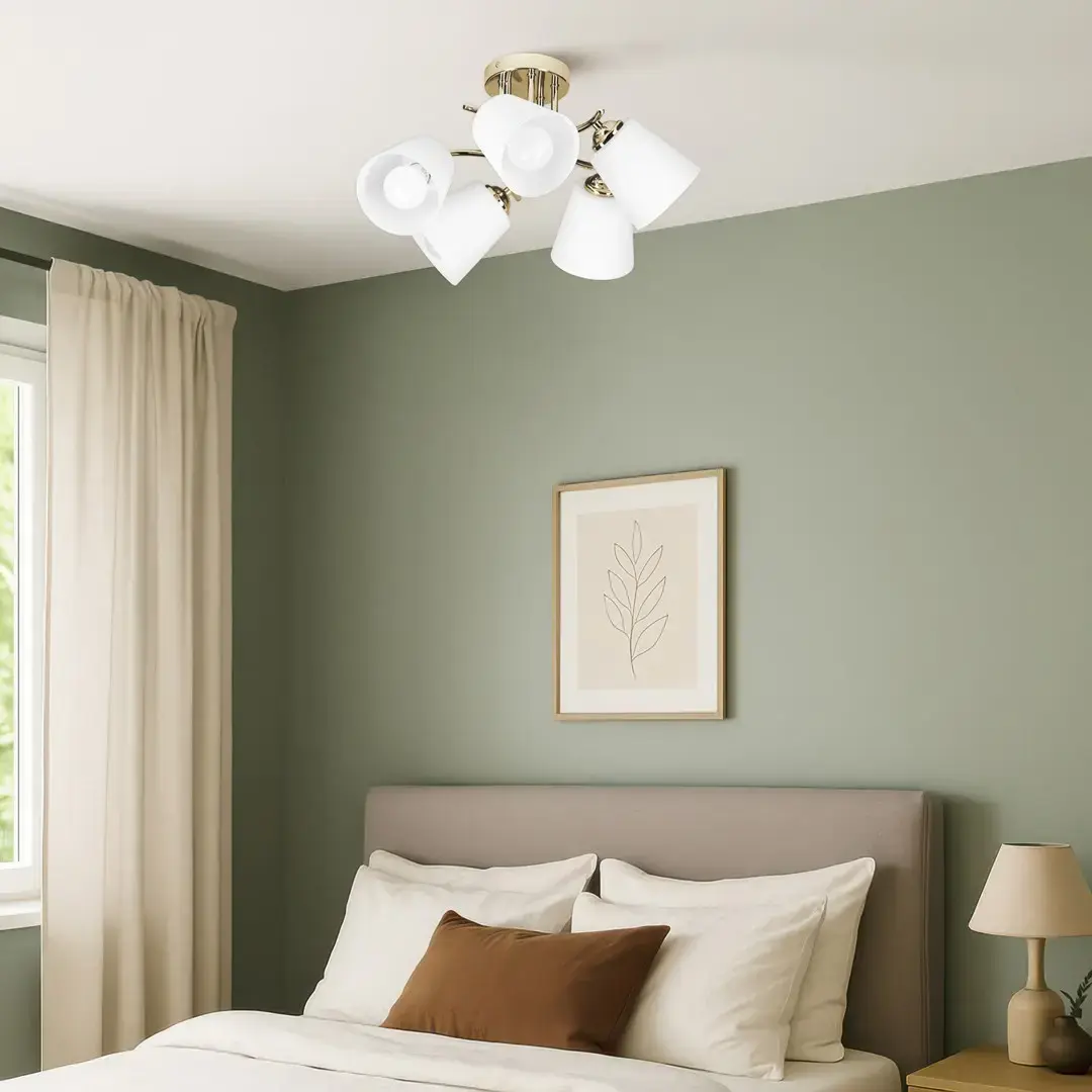 ActiveJet EMILY 5P Pendant Lamp | Classical Gold Hanging Fixture Photo 4