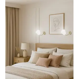 Wall lamp ActiveJet AJE-EMILY 1P Gold, E27 fitting, 1x40W, IP20, 280x180 mm