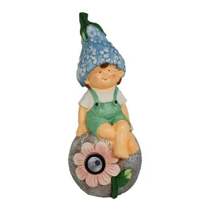 Solar garden light BESK Model Puisītis — outdoor decorative stake lamp, solar-powered, integrated panel