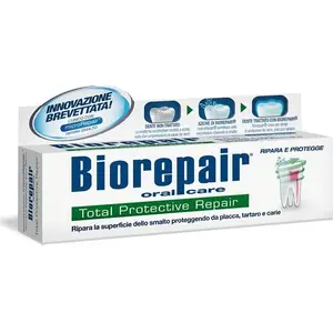 Zobu pasta Biorepair Total Protective Repair 75 ml — bez fluora, microRepair formula emaljas atjaunošanai