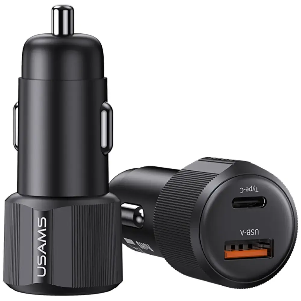 Auto lādētājs usams CC283 60W USB-A & USB-C Photo 2