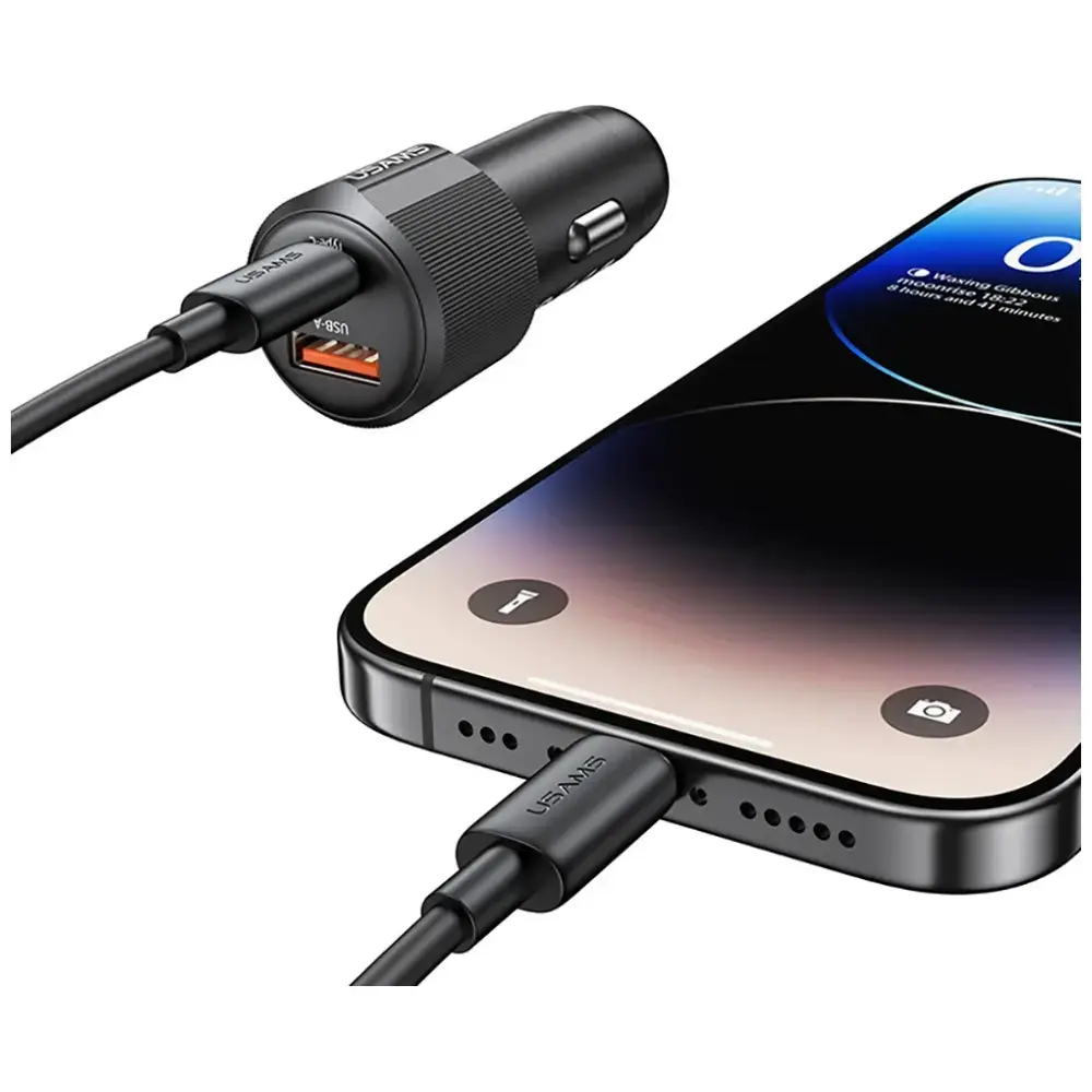 Auto lādētājs usams CC283 60W USB-A & USB-C Photo 7