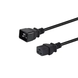 Силовой кабель EQUIP 112130 — IEC C20 на IEC C19, 1.8 м, 16 A, 250 V, чёрный