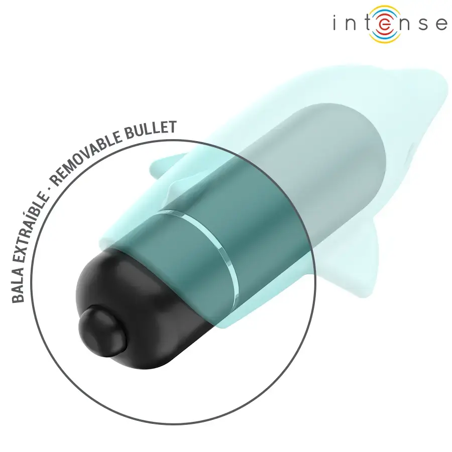 Vibrating Bullet INTENSE ECHO Dolphin Blue 8×4.7 cm Photo 5