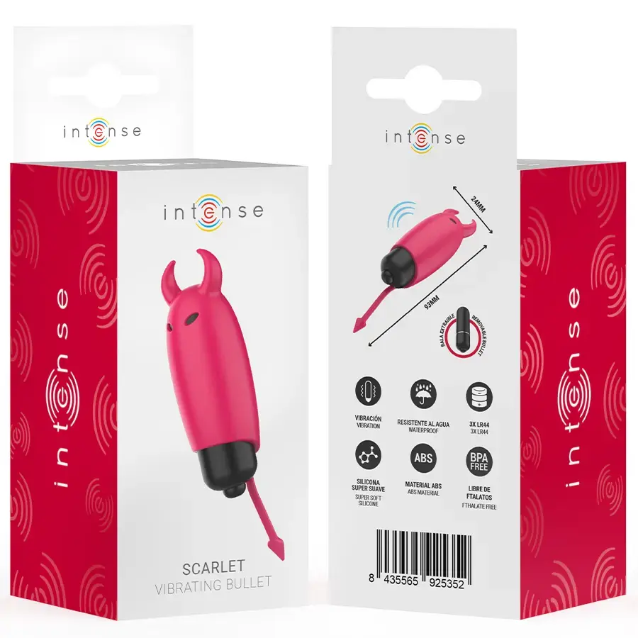 Vibrating bullet INTENSE SCARLET 9.3x2.4 cm Photo 6