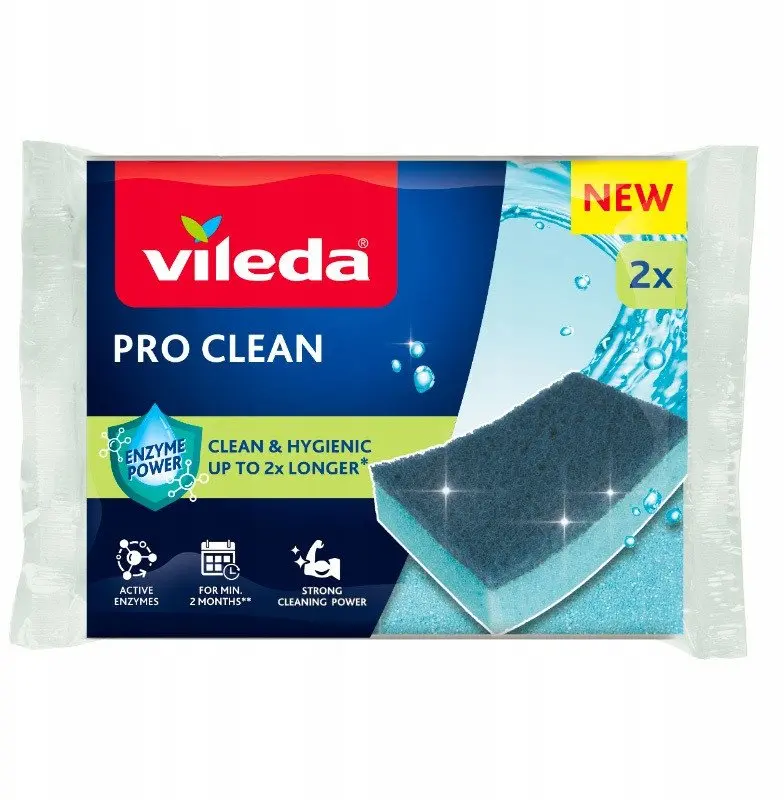 Vileda Pro Clean Cleaning Sponge 2-Pack Photo 2