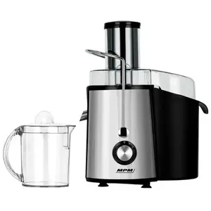 Centrifugal juicer MPM MSO-18-M, 1000 W motor, 1 L juice container, 2-step control, stainless steel, black/silver