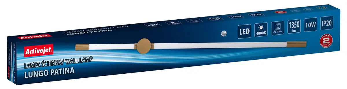 Activejet LUNGO LED Wall Lamp - Gold Photo 6