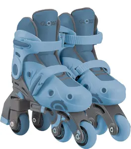 Skrituļslidas GLOBBER Learning Skates 2 in 1 izmērs 30–33 zils, regulējamas bērnu iesācējiem