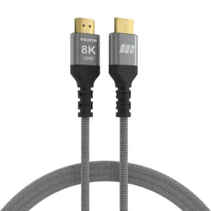 EFB Elektronik HDMI-21-00001 Ultra High Speed HDMI Cable 0.5 m HDMI Type A Male to Male 48 Gbit/s 8K60Hz Black, Grey