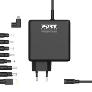 Laptop power supply Port Designs 900007B-EU 90W EU, external AC adapter for compatible notebooks