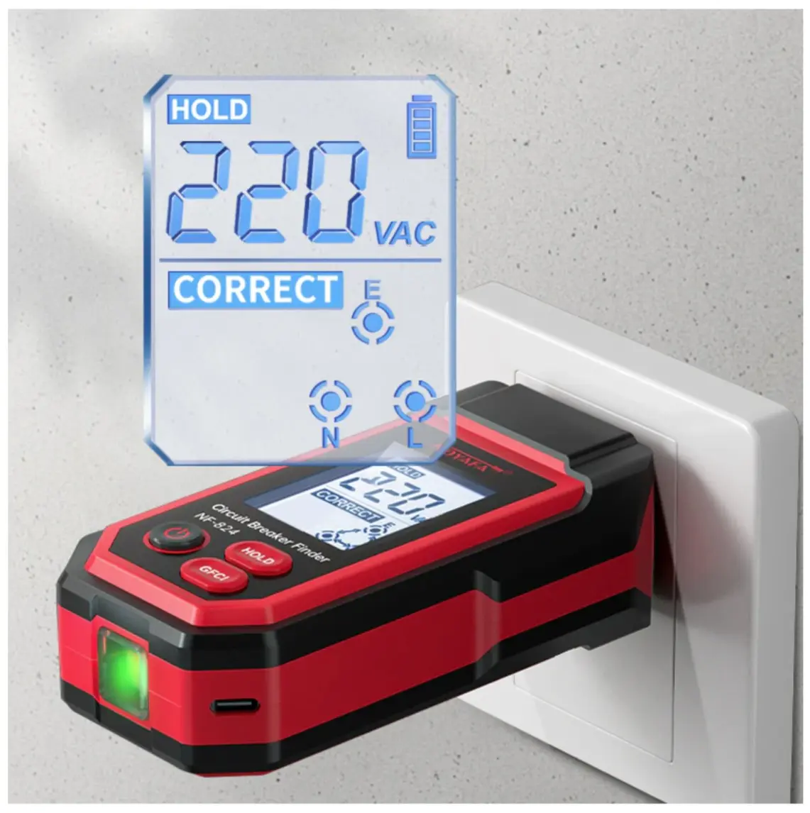NOYAFA NF-824 индикатор УЗО для розеток Photo 5