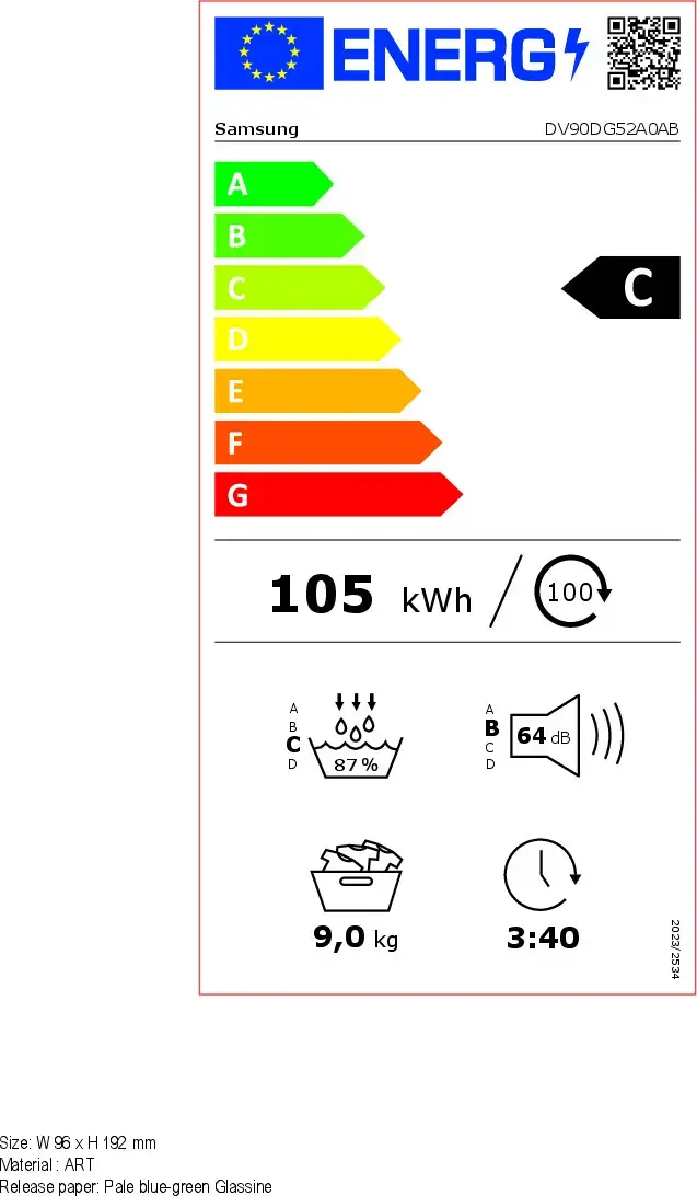 Samsung DV90DG52A0ABLE Tumble Dryer Photo 12