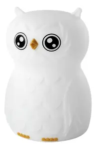 Ansmann 1800-0090 Owl Finn Free-standing White LED Night Light with USB Cable and 0.2 W Bulb Power