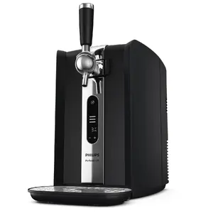 Philips 7000 series HD3770/90 draft beer dispenser with plastic housing, black and silver color, and 75 W power