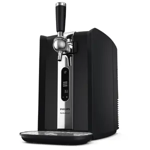 Philips 7000 series HD3770/90 draft beer dispenser and kegerator with 75 W power, plastic housing, black and silver color design