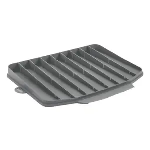 Double dish drainer METALTEX IT0132.04.95, reversible double tray, 40×33×3 cm, grey rubber