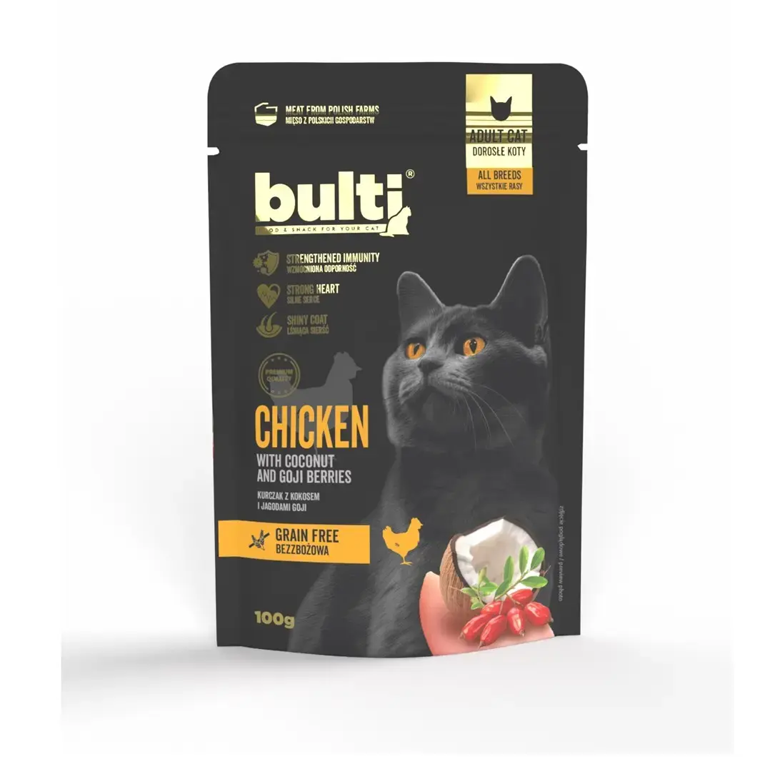 Mitrā kaķu barība BULT Superfoods Vistas