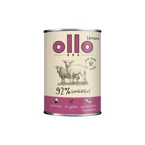 Консервы для собак OLLO Umami Ягнёнок и Говядина 850 г — для взрослых, без зёрен, без глютена и сои