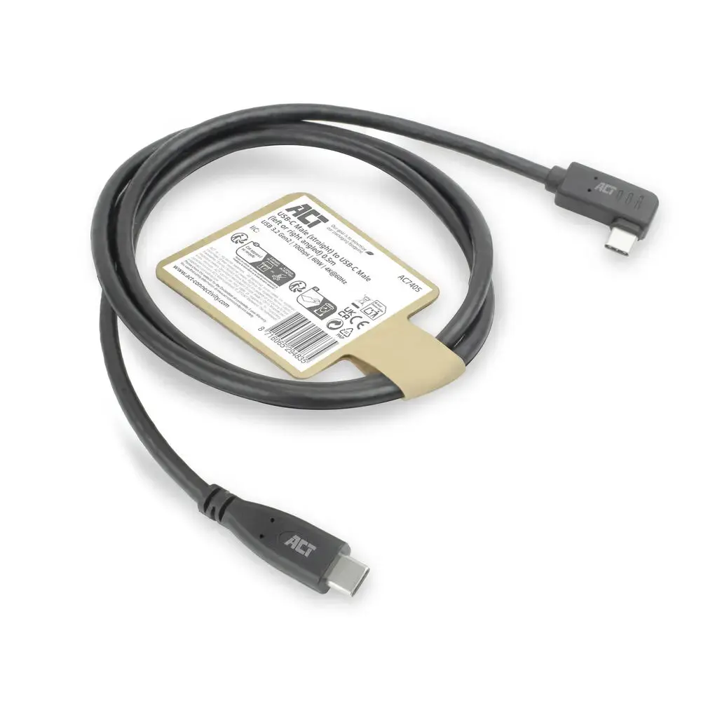 ACT AC7408 USB Type-C Kabelis 3m 10Gbps 60W Photo 7