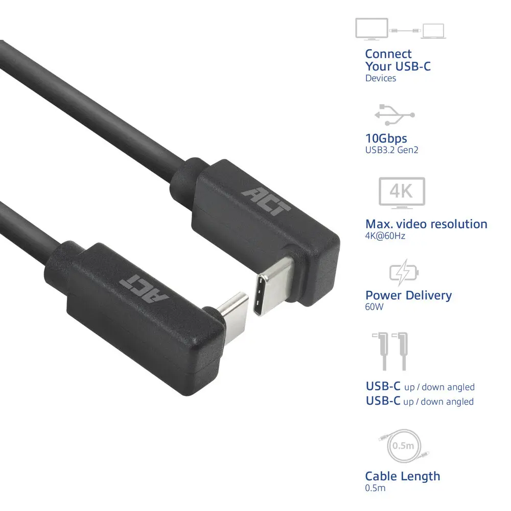 ACT AC7476 USB-C uz USB-C kabelis Photo 3