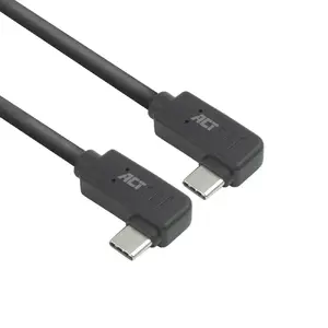 ACT AC7486 USB Type-C uz USB Type-C Kabelis USB 3.2 Gen 2 10Gbps 60W Melns