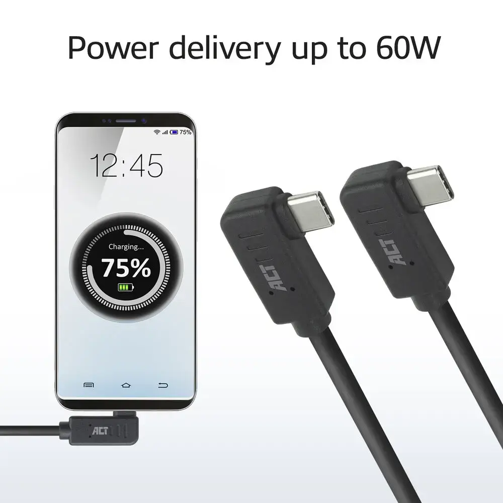 ACT AC7486 USB-C uz USB-C kabelis Photo 4