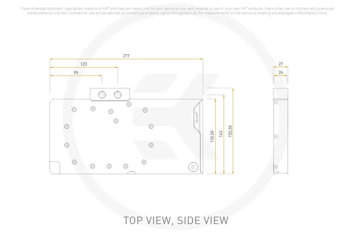 GPU ūdens bloks ek water blocks EK-Quantum Vector3 Astral RTX 5090 Photo 5