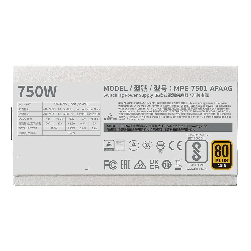 Блок питания Cooler Master MWE Gold 750 V2 Photo 3