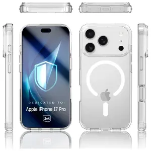 Protective case 3MK Armor MagCase for Apple iPhone 17 Pro, magnetic attachment, transparent/smoke finish