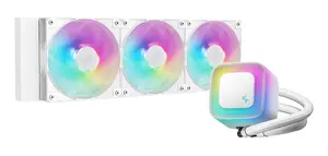 All-in-one liquid cooler DeepCool LE360 WH V2 12 cm White — 360 mm radiator, 3x120 mm fans, LGA 1851 support