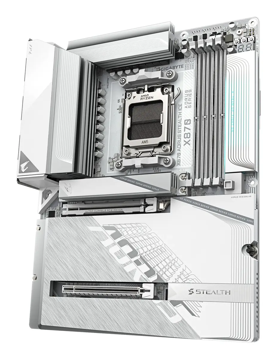 Pamatplate GIGABYTE X870 AORUS STEALTH ICE Photo 5