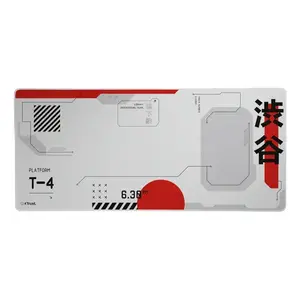 Gaming mouse pad TRUST GXT 759 XXL — PET surface, 900×400 mm, stitched edges, non-slip base (Black/Grey/Red/White)