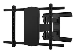 B-Tech BT8227/B Twin Cantilever Wall Mount for 75" Flat Screens, 50 kg Max Load, VESA 600x400 mm, Tilt Function, Black