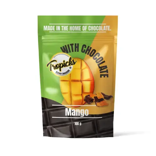 Žāvēts mango ar šokolādi Tropicks 100 g Photo 4